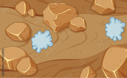 Aerial View of Rocky Terrain