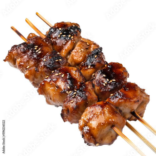 Wallpaper Mural Yakitori skewered grilled chicken with traditional Japanese flavor isolated on transparent  background Torontodigital.ca