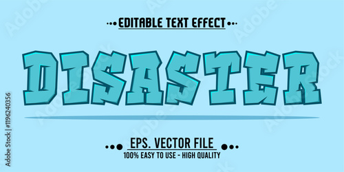 disaster typography word, vector illustration design, for poster design needs, banners, news and others. eps file