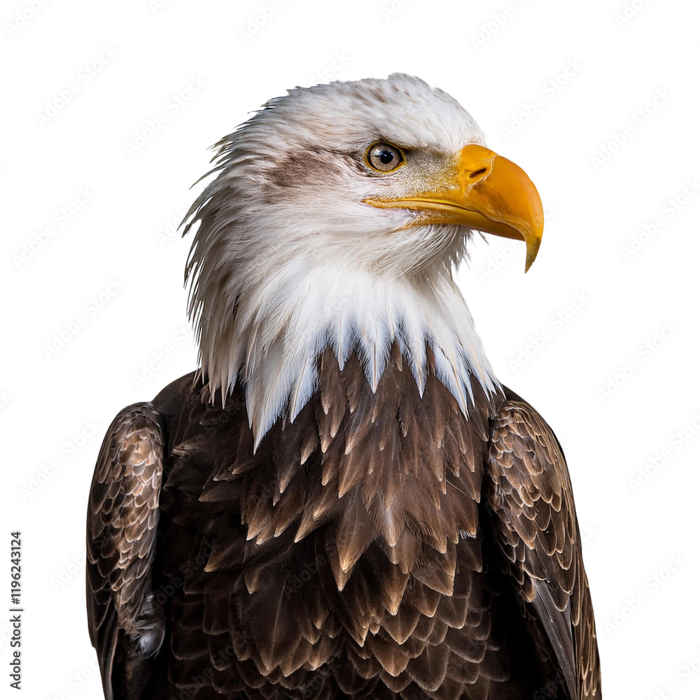 El águila con cabeza blanca y pies amarillos El águila con cabeza blanca y pies amarillos