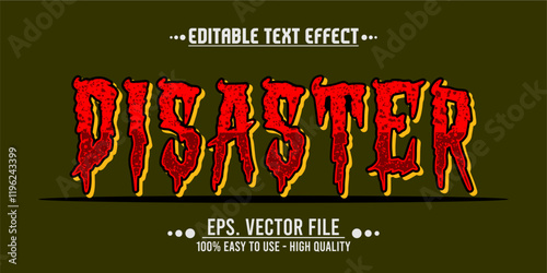 disaster typography word, vector illustration design, for poster design needs, banners, news and others. eps file