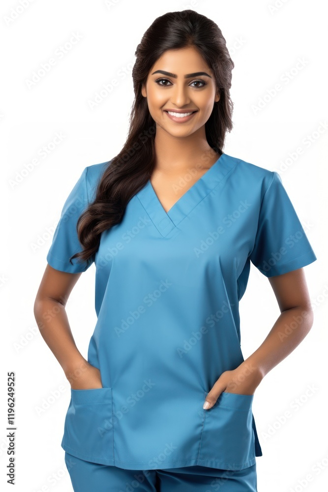 Indian female doctor portrait scrubs nurse. Indian female doctor portrait scrubs nurse.