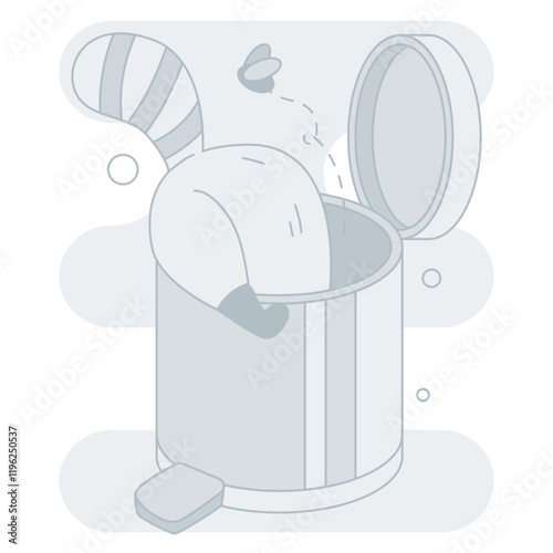 Empty Trash Illustration