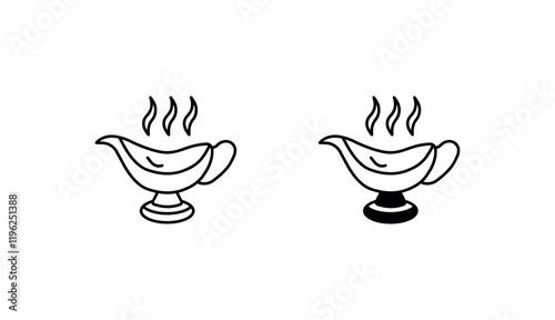 Gravy Boat icon design with white background stock illustration