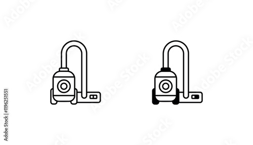 Vacuum Cleaner icon design with white background stock illustration