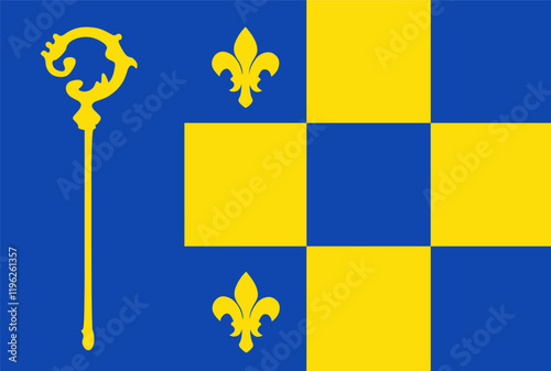 Flag of the municipality of Heumen (The Netherlands), Vector Illustration