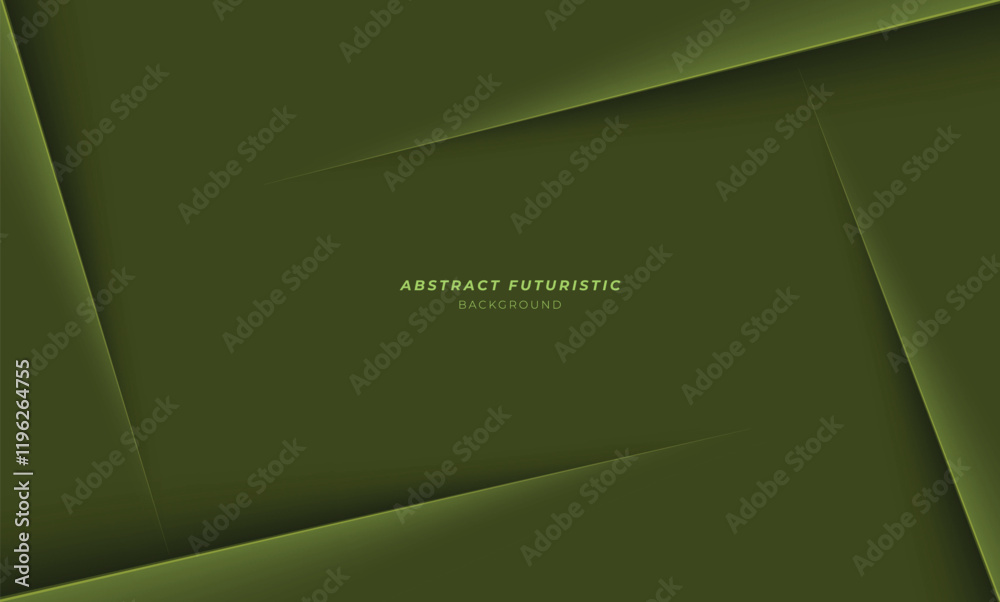 Obraz premium Green Abstract paper design desktop background. Vector illustration.