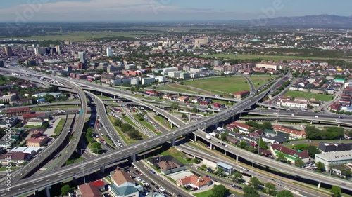 Elevated highway interchange in nairobi, kenya, during daytime