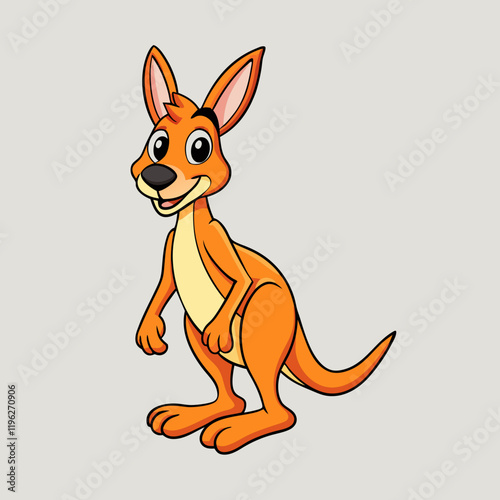 illustration of a cartoon kangaroo