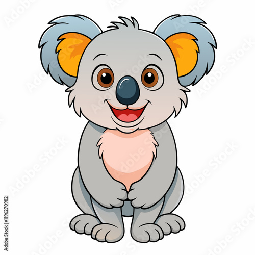 happy koala vector cartoon art