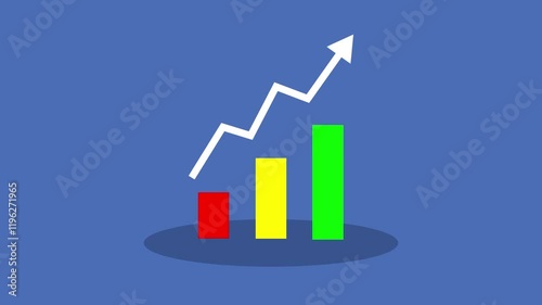 Business Chart Animation Footage – Data Analytics, Growth Statistics, and Financial Presentation Video