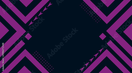 Presentation background vector design | Banner background design with circle, arrow, square, stroke | Dotted pattern background with fandango colour