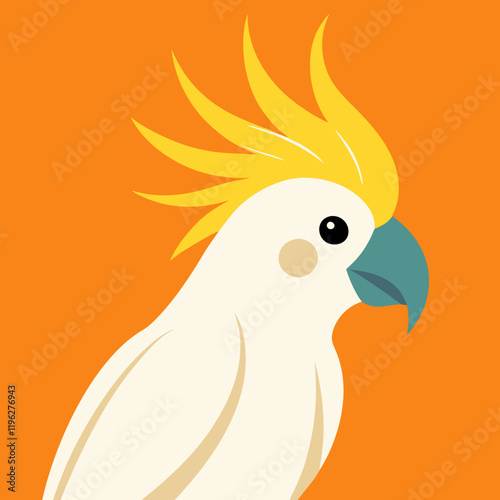 vector illustration of a cockatoo