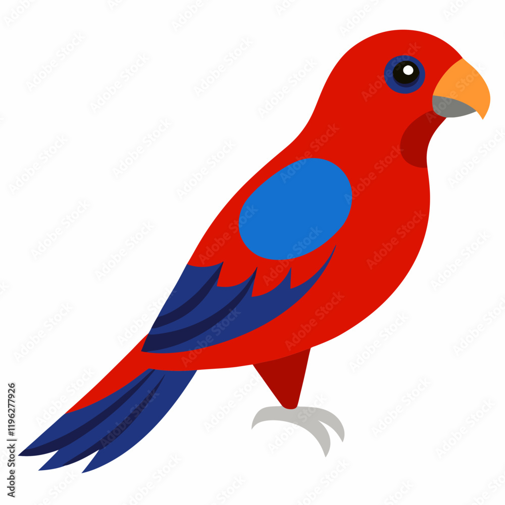 Obraz premium vector illustration of a crimson rosella bird