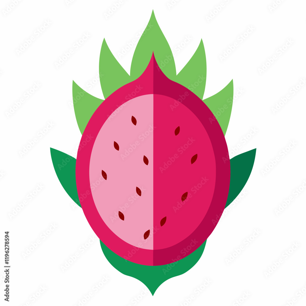 Fototapeta premium dragonfruit on white background