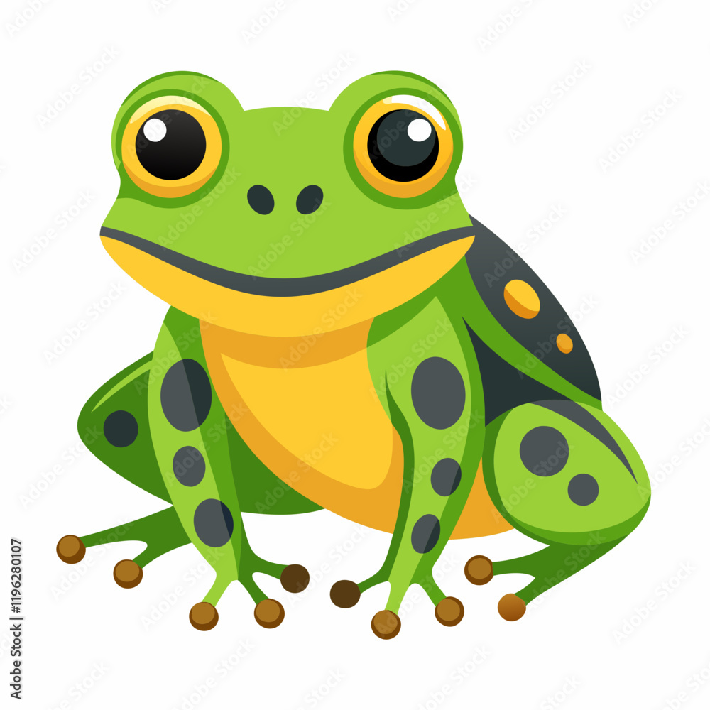 Fototapeta premium vector illustration of an green frog