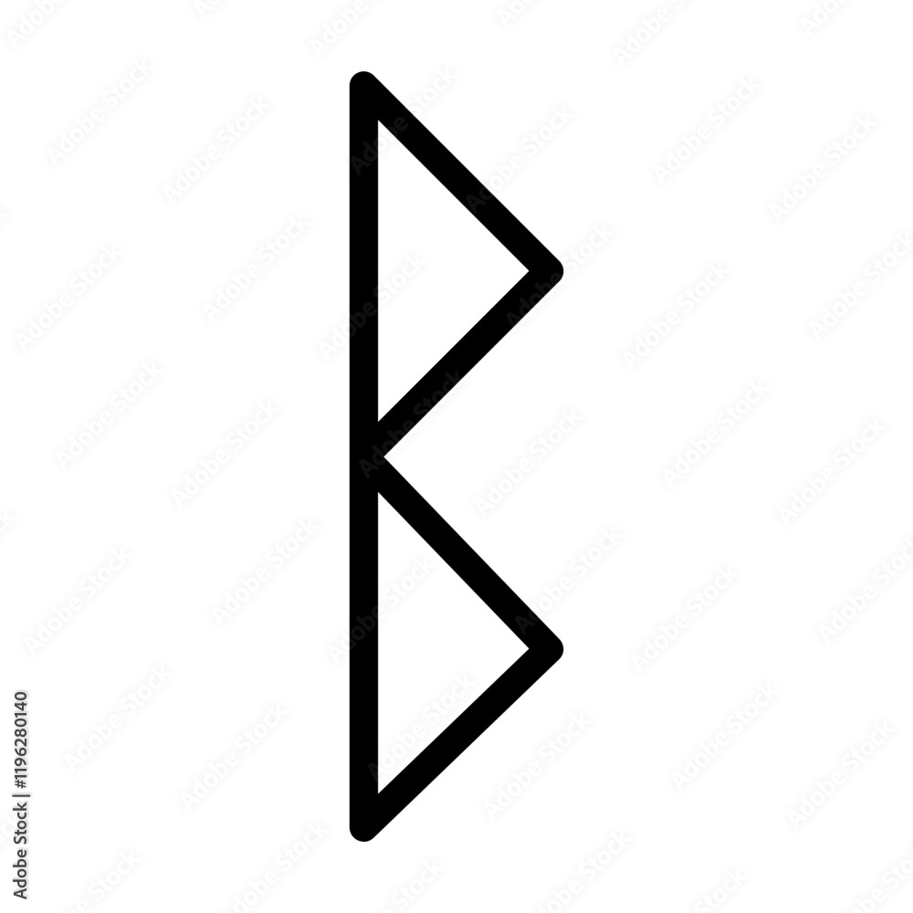Rune alphabet icon letter B