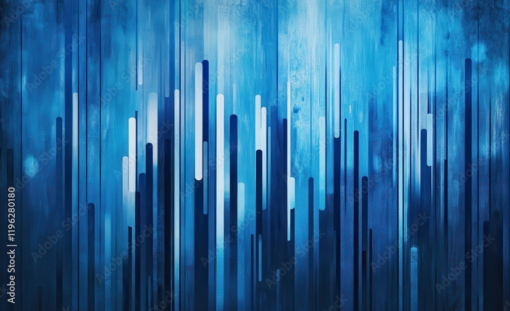 Abstract blue digital data stream, futuristic city background, tech presentation Abstract blue digital data stream, futuristic city background, tech presentation
