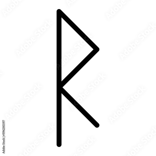Rune alphabet icon letter R