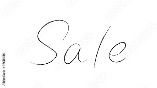 ペンで書いたSaleの手書き文字
Sale handwritten with a pen