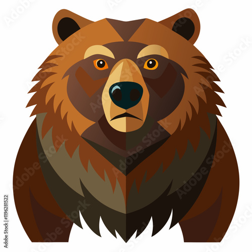 grizzly bear isolated on white