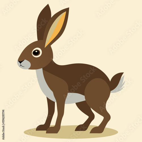 vector illustration of a hare