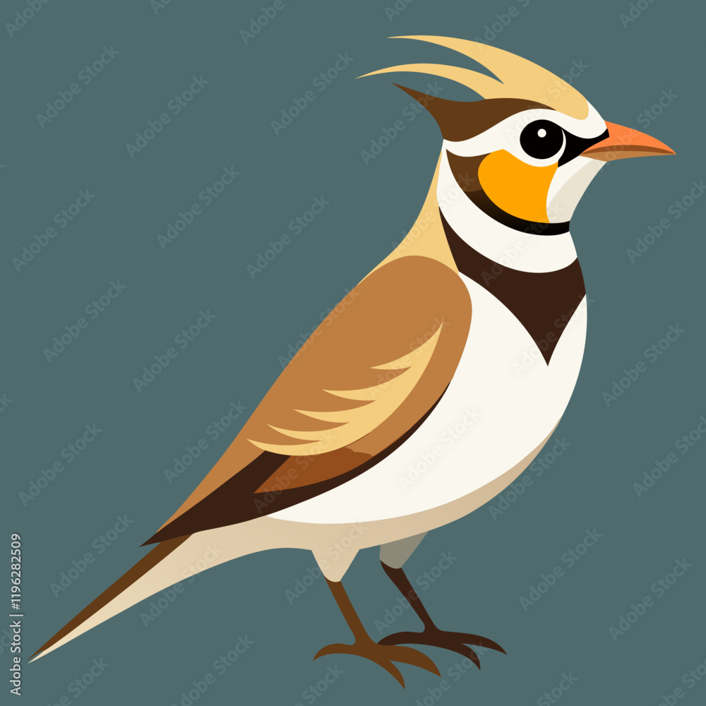 Fototapeta premium vector illustration of an horned lark