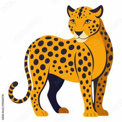 jaguar cartoon isolated on white