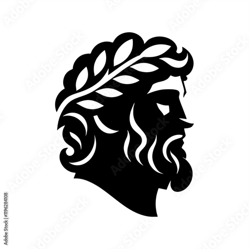 zeus god greek logo design poster
