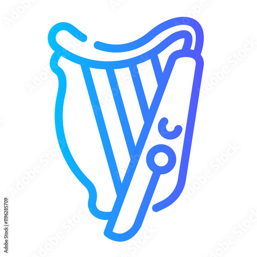 lyre Line Gradient Icon