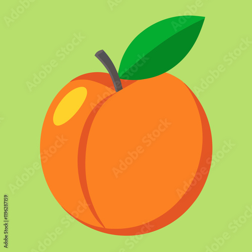 vector illustration of a nectarine