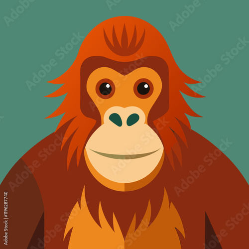 orangutan vector illustration