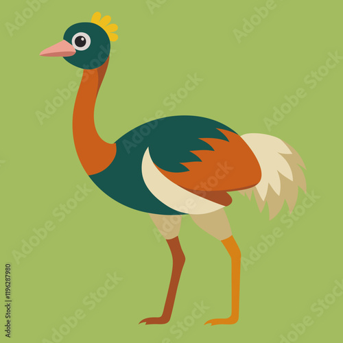 vector illustration of an ostrich