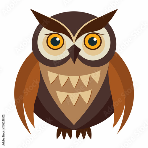 owl on white background