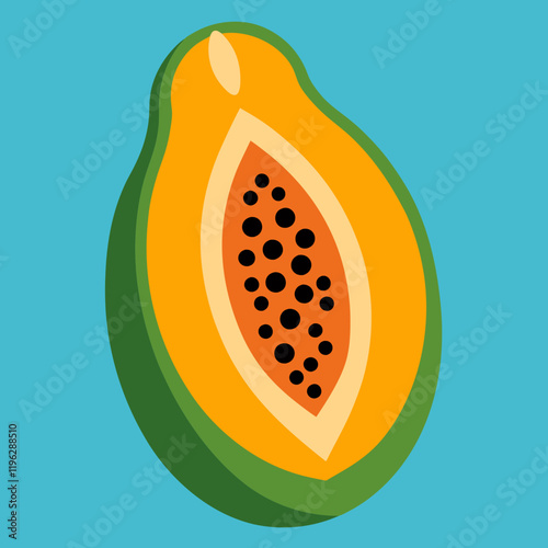 vector illustration of papaya