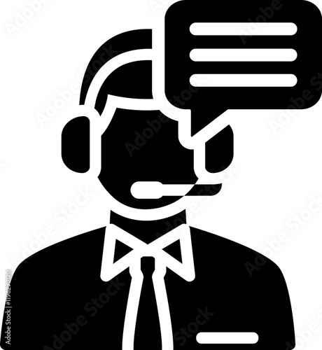 Male Agent Line Icon