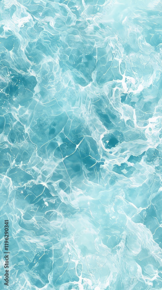 Fototapeta premium Abstract teal and white water texture