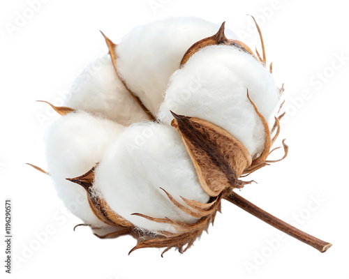 A cotton boll isolated on transparent background