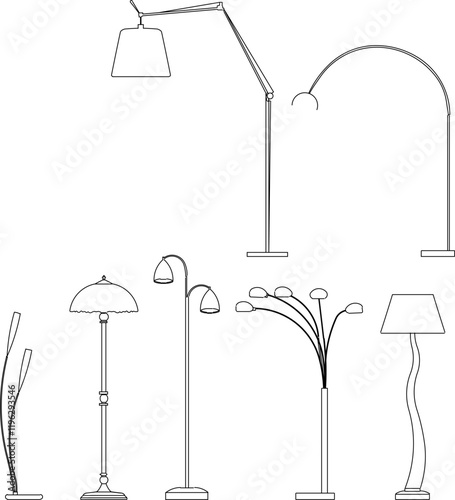 vector illustration design image of interior bedroom table lamp