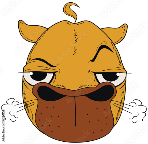 Vector image of a capybara.Capybara emotions. Capybara sticker. Sticker