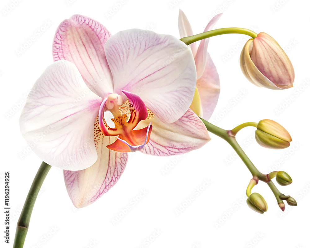 A single orchid flower isolated on transparent background A single orchid flower isolated on transparent background