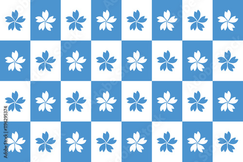 Beautiful floral fabric pattern in a flower field