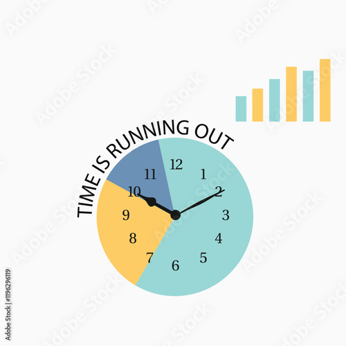 Time is running out icon isolated on white background clock technology vector design illustration.