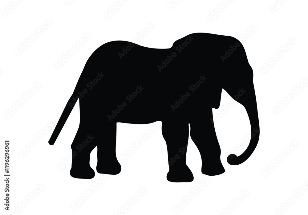 Fototapeta premium Vector of an elephant design on a white background. Animals.