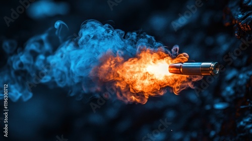 Bullet Firing Night Smoke Action Dramatic