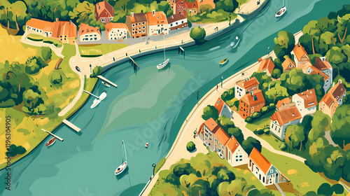 Karte von wilhelmshaven. Willowbloom. Illustration
