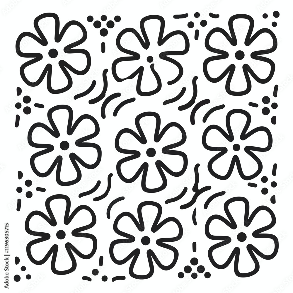 Abstract flowers pattern background