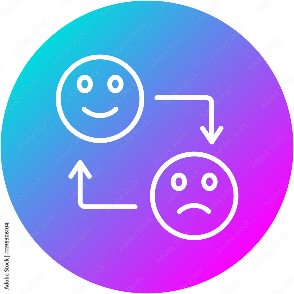 Fototapeta premium Emotional Rollercoaster Icon