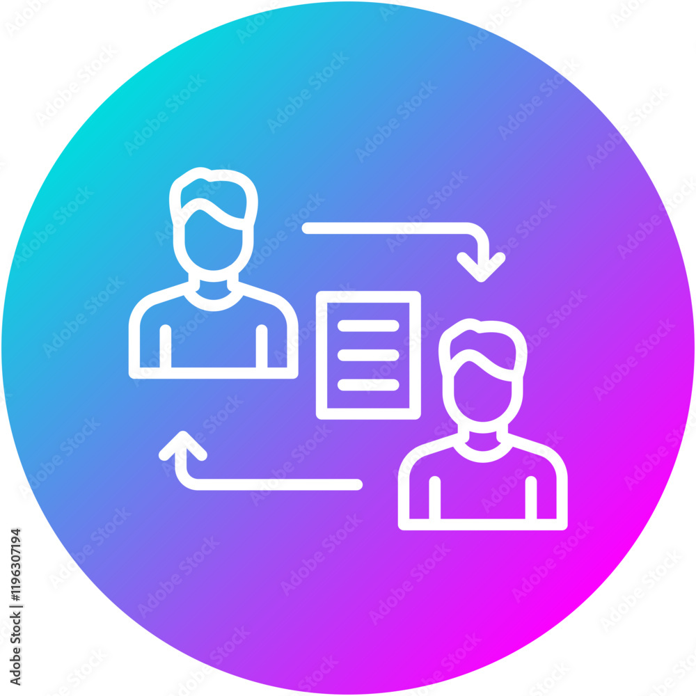 Information Flow Icon Information Flow Icon