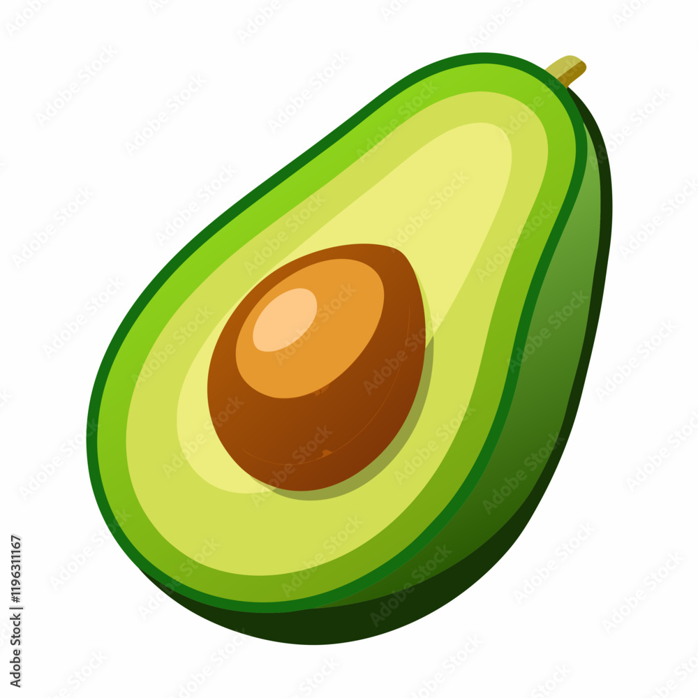 vector illustration of an avocado vector illustration of an avocado